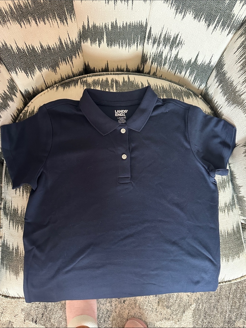 Set of 5: Lands' End Kids Navy Blue Polo Shirt brand new